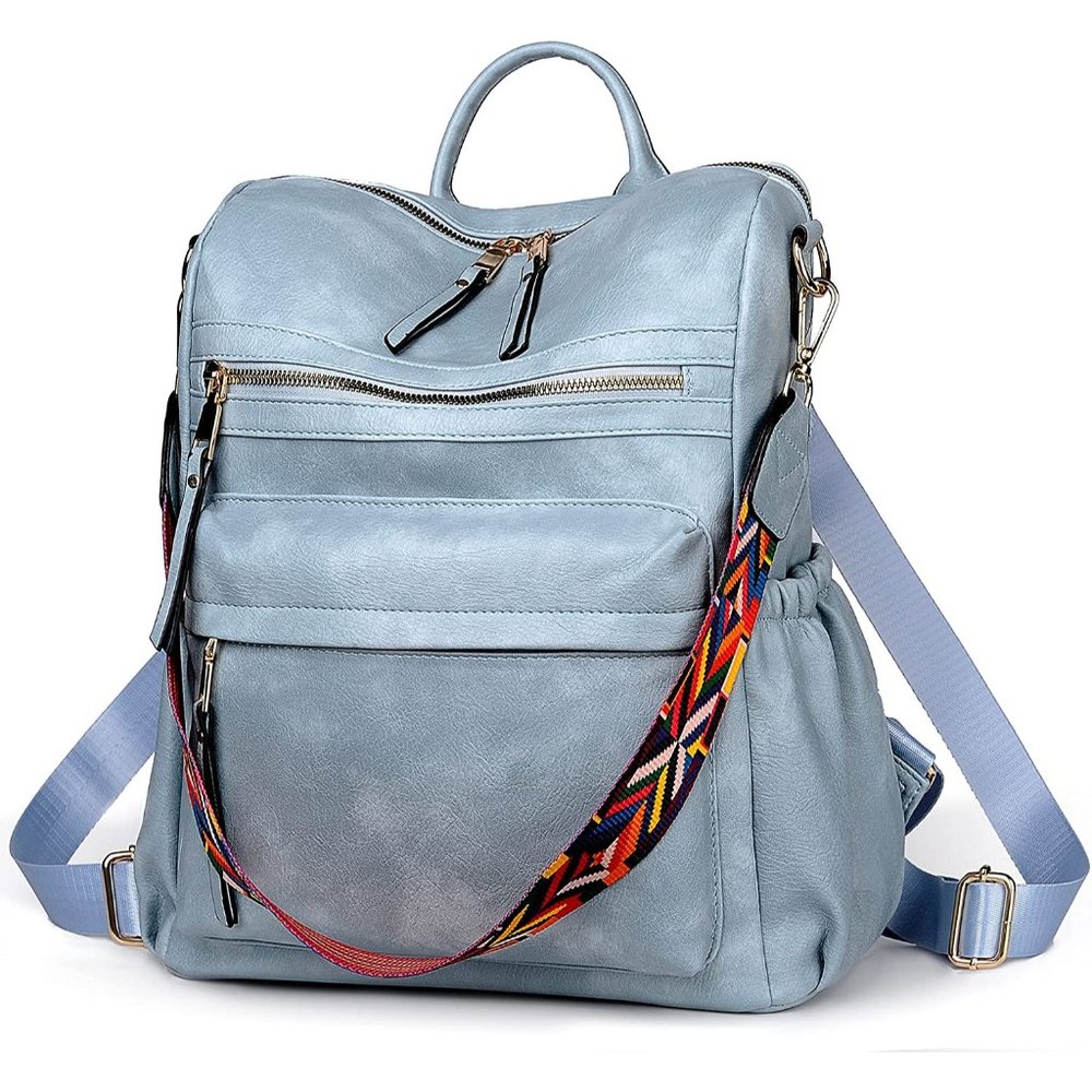 Women Backpack Purse, Fashion Leather Designer Ladies Rucksack, - Picture 4 of 5